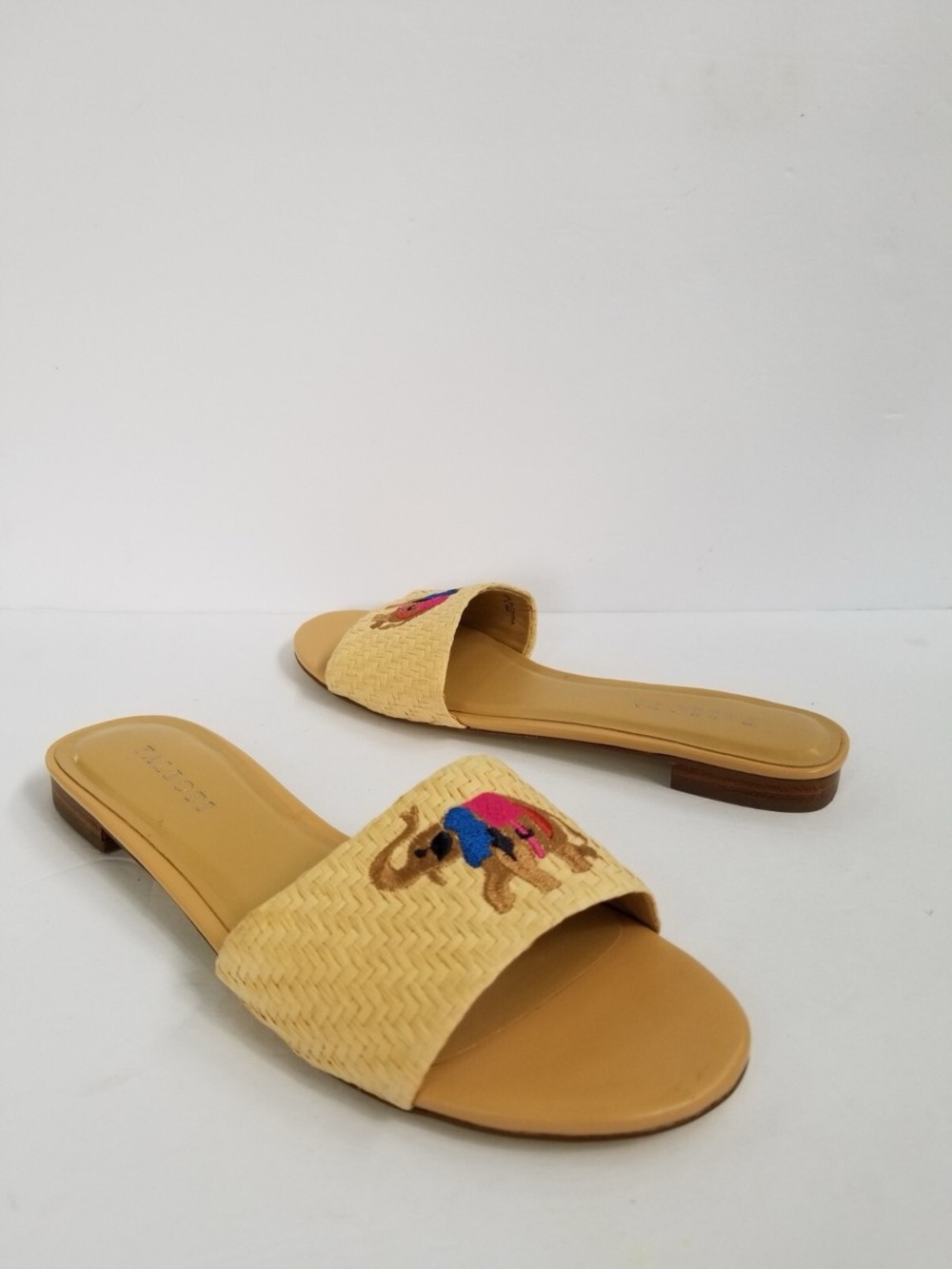 Talbots Woven Embroidered Slide Sandals